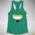 Aromantic Pride 8-Bit Pixel Heart Racerback Tank - Kelly Green